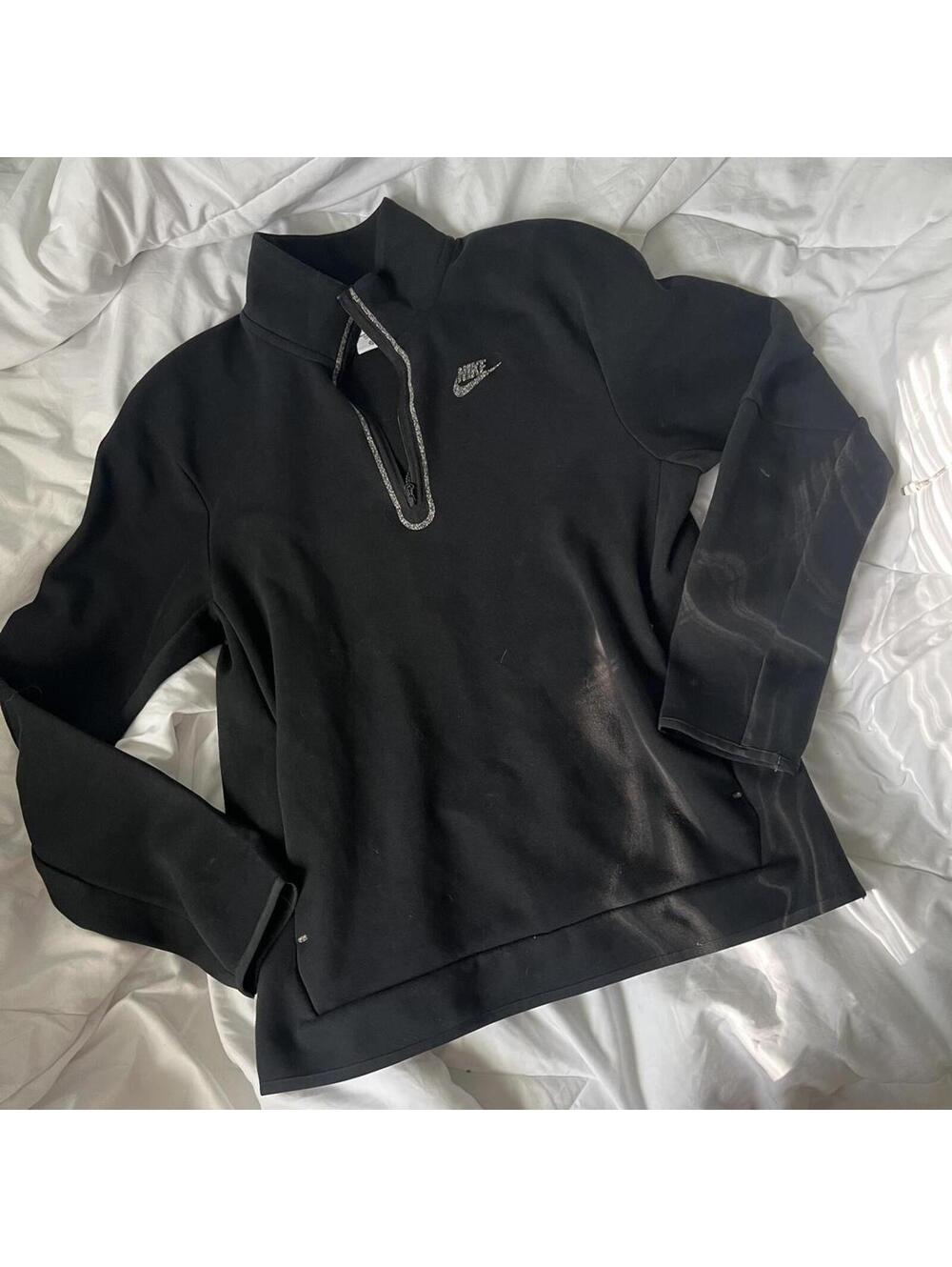 Nike Quarter Zip Black Multi Colored Jacket Medium